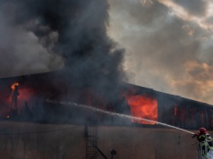 Pożar magazynu pod Warszawą