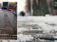 Było tak ślisko, że ratownik medyczny nie miał wyjścia. "Apelujemy!"