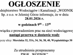 Planowana przerwa w dostawie wody
