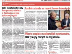 Nowy numer Raciborskiego Informatora Społecznego. Oświata, sport i klimat w centrum uwagi