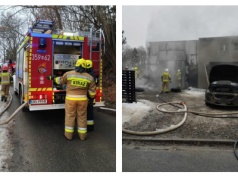 Pożar w Lipnicy Wielkiej. Spłonęły dwa samochody