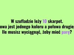 Myślisz, że to proste? Z kilku skarpetek robi się niezła zagadka, nawet dla dorosłych