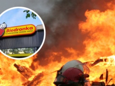 Pożar sklepu Biedronka w Polkowicach. „Sytuacja jest dramatyczna!”