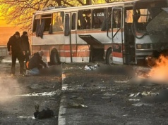 Rosjanie zaatakowali Shahedami autobus z ukraińskimi górnikami. Co najmniej 15 osób zginęło