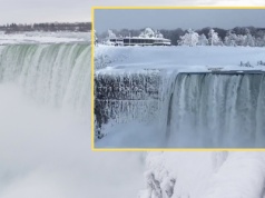 Wodospad Niagara częściowo zamarzł. Pojawiły się zdjęcia. "Oszałamiające"