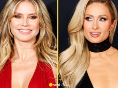 Heidi Klum przyciągnęła spojrzenia w czerwieni. Paris Hilton w stylizacji z głębokim wycięciem