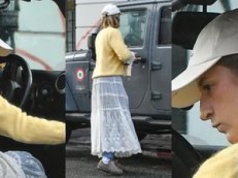 Lara Gessler w jeansach i w spódnicy z firany pakuje się do jeepa za ok. 400 tysięcy złotych. Niezła stylówa? (ZDJĘCIA)