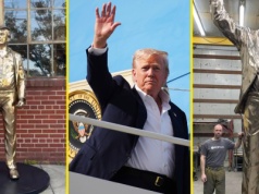 Złoty posąg Donalda Trumpa stanie w Miami. "Musiałem go wyszczuplić"