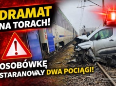 Dramatyczny wypadek na torach! Osobówkę staranowały dwa pociągi — cud, że nikt nie zginął