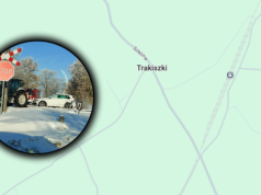 Kolizja na przejeździe kolejowym w Trakiszkach