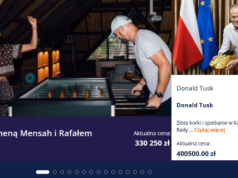 Donald Tusk prowadzi w aukcjach WOŚP 2026. Brzoska wciąż walczy!