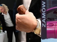Ozdobiona Rolexem za 75 TYSIĘCY zł DŁOŃ Skolima sięga po swojską KIEŁBASĘ. Potem zahaczył jeszcze o fast fooda (ZDJĘCIA)