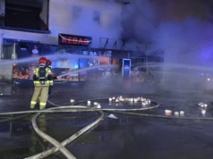 Groźny pożar w Korytnicy. Spłonął lokal z kebabem