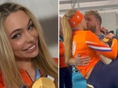 Piękna "miss igrzysk olimpijskich" i jej partner. Tak zareagował na złoty medal