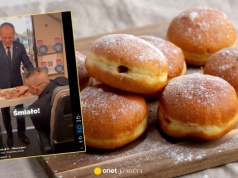 Donald Tusk obdarował współpracowników pączkami. 