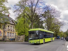 Test nowego elektrycznego autobusu Solaris Urbino 15 w Bielsku-Białej