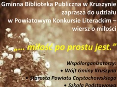 Gminna Biblioteka Publiczna w Kruszynie zaprasza do udziału w Konkursie Literackim – napisz wiersz o miłości!