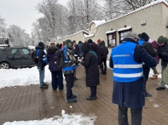 Śnieg i mróz nie zatrzymały zbiórki podpisów pod referendum w sprawie odwołania  Aleksandra Miszalskiego(Galeria)