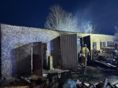 Pożar budynku gospodarczego w Kościerzynie Małym