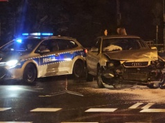 Nocne zderzenie na ważnej drodze w Rzeszowie. Kraksa w ciągu Alei Niepodległości