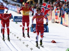 Klaebo zdobywa piąty złoty medal na Zimowych Igrzyskach Olimpijskich w drużynowym biegu narciarskim mężczyzn w sprincie biegowym