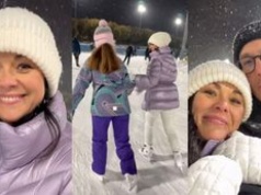 Katarzyna Cichopek szaleje na lodowisku z córką i Maciejem Kurzajewskim (ZDJĘCIA)