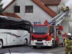 Pożar domu jednorodzinnego w Gostyniu