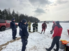 Szkolenie służb nad Zalewem Sosina