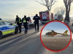 DW190: Blokada drogi z Wągrowca na Gniezno. Pracownik potrącony przez auto