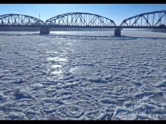 A Frozen Vistula in Fordon Is a Sight Seen Only Once Every Few Years