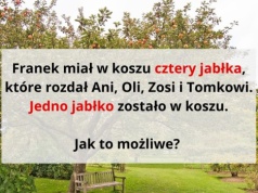 Potrafisz myśleć kreatywnie? Spróbuj rozwiązać kłopotliwą zagadkę z jabłkami