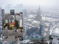 Wygląda jak kadr z filmu "Odlot". Żółty domek wciśnięty między bloki. Kryje ciekawą historię