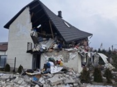 Dom w gruzach po wybuchu gazu. W środku było pięć osób