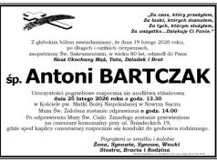 Nie żyje Antoni Bartczak. Uroczystości pogrzebowe w Nowym Sączu