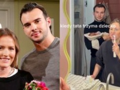 Olga Frycz dodała film z dwutygodniowym synem i zażartowała z Alberta Kosińskiego. "Kiedy tata trzyma dziecko"