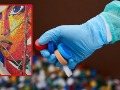 Powstał rekordowy mural z plastikowych nakrętek. Czy to jest eko?