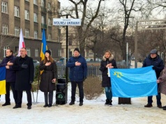 Kraków. Wiec solidarności z Ukrainą w 4. rocznicę agresji Rosji