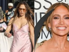 Jennifer Lopez świętuje 18. urodziny bliźniąt Emme i Maksa. Olśniła w różowej satynie z dekoltem (FOTO)