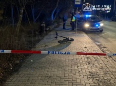 17-latek na elektrycznej hulajnodze wjechał w znak. Jest nieprzytomny, w stanie ciężkim. Lądował śmigłowiec LPR