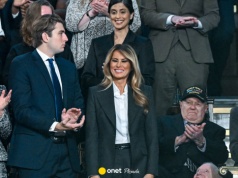 Barron Trump górował nad matką. Melania Trump zaskoczyła doborem stroju