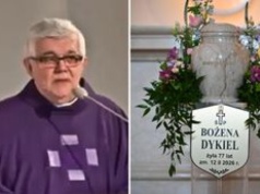 Nie wytrzymał. Ksiądz upomniał uczestnika pogrzebu Bożeny Dykiel