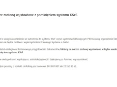 Faktury PKO Leasing za marzec znów poza KSeF