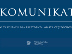 Prokuratura Krajowa: Zarzuty dla Krzysztofa M., Prezydenta Miasta Częstochowy