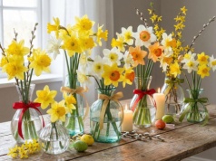 Przed świętami z żonkili robię cuda wianki. Przyciągają uwagę gości już od wejścia