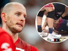 To musiało zaboleć! Siatkarz z drużyny Bartosza Kurka nie podnosił się z parkietu