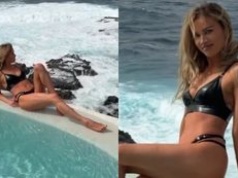 Maffashion wypoczywa w skórzanym BIKINI nad hiszpańskim basenem. Relaksuje się po pytaniach o Fabijańskiego w 