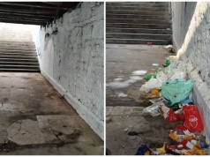 Koszmar w przejściu pod torami. Ledwo posprzątane, już tonie w śmieciach