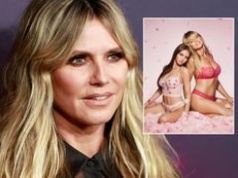Heidi Klum pozuje w reklamie bielizny. Towarzyszy jej córka. 