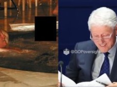 Rozbawiony Bill Clinton tłumaczy się ze zdjęcia z kobietą w jacuzzi znalezionego w aktach Epsteina: "Nie wiem, kim ona jest"