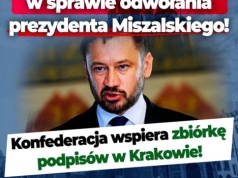 Ponad 100 tysięcy podpisów pod referendum ws. odwołania prezydenta Miszalskiego z Krakowa!